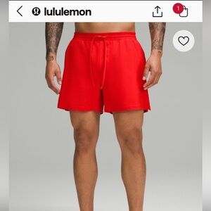 Lululemon men’s pool shorts size medium red NWT